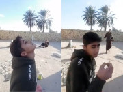 عراقی شخص کی بچے کے منہ میں سگریٹ پکڑوا کر کلاشنکوف سے نشانہ بنانے کی ویڈیو وائرل