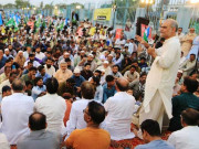 کراچی میں پانی کے بحران کے خلاف جماعت اسلامی کا واٹر بورڈ ہیڈ آفس پر دھرنا