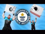 سویڈن کے کھلاڑی نے واشنگ مشین کو ہوا میں 14 فٹ اچھال دیا