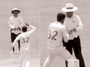 ایل بی ڈبلیو قرار نہ دینے پر حسن علی خود امپائر کی انگلی بلند کرنے لگے