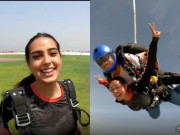 اقراء عزیز کے دبئی میں سیر سپاٹے اسکائی ڈائیونگ کرنے کی ویڈیو وائرل