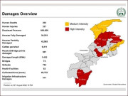 کے پی میں 264 افراد جاں بحق 6 لاکھ متاثر 73 ہزار گھروں کو نقصان پہنچا رپورٹ