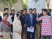 ملالہ یوسف زئی کی کراچی آمد عزیز آباد میں قائم کالج کا دورہ