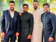 بلے باز شان مسعود کی بارات میں بابراعظم سمیت دیگر کھلاڑیوں کی شرکت