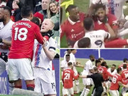 مانچسٹر یونائیٹڈ کے کسمیرو نے حریف پلیئر کی گردن دبوچ لی