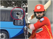 پی ایس ایل8 فہیم اشرف نے سیکیورٹی بس کا شیشہ توڑ دیا