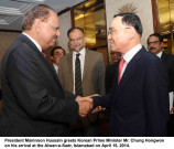 صدر ممنون حسین سے جنوبی کوریا کے وزیراعظم کی ملاقات 