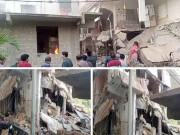 کراچی سوئی گیس پائپ میں لیکیج سے دھماکا 2 منزلہ مکان کا آدھا حصہ منہدم