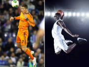 رونالڈو دوران میچ باسکٹ بال پلیئر سے اونچا اچھل سکتے ہیں