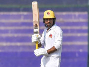 سرفراز کا بیٹ خوب رنز اگلنے لگا ناقابل شکست سنچری