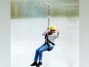 کراچی شہریوں کیلیے خوش خبری سفاری پارک میں پہلی فلائی زپ لائن کا افتتاح