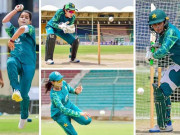 ویمن ون ڈے سیریز پاک ویسٹ انڈیز ٹیموں کا کراچی میں ٹریننگ سیشن