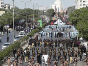 کراچی میں یوم عاشور کا مرکزی جلوس اختتام پذیر