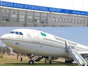 پشاور لینڈنگ گیئر میں آتشزدگی کا شکار سعودی جہاز مرمت کے بعد روانہ