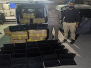 لیپ ٹاپ کی اسمگلنک میں ملوث ملزم گرفتار 576 لیپ ٹاپ اور گاڑی برآمد