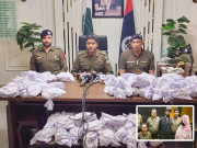 لاہور منشیات فروش میاں بیوی گرفتار 56 کلو چرس 25 کلو افیون برآمد