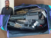 سیکیورٹی کمپنی سے اسلحہ چرانے والا گارڈ گرفتار اسلحے سے بھرا بیگ برآمد