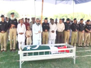 کورنگی میں فائرنگ سے شہید اے ایس آئی سپردخاک 
