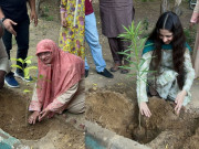 جامعہ کراچی بڑے پیمانے پر شجر کاری کا آغاز طلبا نے اپنے نام کے پودے لگائے