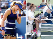 سخت گرمی میں ایوگینی بوچارڈ کا بلڈ پریشر ڈاؤن میچ میں شکست پر رو پڑیں