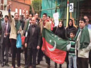 لندن پہنچے پر وزیراعظم نوازشریف کی رہائشگاہ کے باہر اپوزیشن کا مظاہرہ