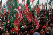 سرگودھا میں تحریک انصاف کے جلسے کے لئے پنڈال سج گیا 