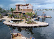 میکسیکو کے آرٹسٹ نے خالی بوتلوں سے تیرتا جزیرہ بنا ڈالا 