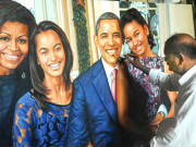 اوباما سے ملاقات کیلیے فیملی پورٹریٹ بنایا مصورپرویزبھٹی