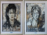 ماہرآرٹسٹ نے کتے کے بالوں سے مشہور فنکاروں کے پورٹریٹ بناڈالے