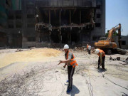 مصر میں سابق صدر حسنی مبارک کی سیاسی جماعت کا صدر دفتر مسمار