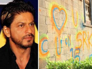 شاہ رخ کے مداح نے گھر کی دیوار پر پراسرار پیغام چھوڑ دیا