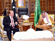 وزیراعظم نوازشریف کی سعودی فرمانروا شاہ سلمان بن عبدالعزیز سے ملاقات