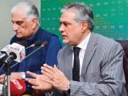 الیکشن کمیشن سے استعفے کا مطالبہ غیر آئینی ہےاسحق ڈار