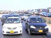  کارکن کے قتل کیخلاف نون لیگ کا سپرہائی وے پر مظاہرہ