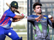 فاسٹ بولرمحمدعامر کا باؤنسرز کے ساتھ سلمان بٹ کا استقبال