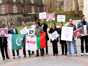 فلسطینیوں سے یکجہتی متحدہ کا پارلیمنٹ ہاؤس لندن پر مظاہرہ 