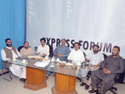 پاکستان مقبوضہ کشمیر میں بھارتی مظالم پر عالمی کانفرنس بلائے حریت قیادت کا ایکسپریس فورم میں اظہار خیال