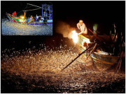 ’’ فائرفشنگ‘‘ مچھلیوں کو آگ دکھا کر پکڑنے کا انوکھا طریقہ