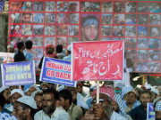 بھارتی وزیرداخلہ راج ناتھ سنگھ کی پاکستان آمد کیخلاف مختلف شہروں میں مظاہرے