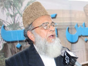 منور حسن کا دورہ احسن العلوم مولانا اسماعیل کی شہادت پر تعزیت 