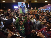 کرکٹ شاہینوں کی وطن آمد شاندار استقبال