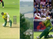 ابراہم ڈی ویلیئرز نے زوردار چھکے سے گیند کو دریا میں پھینک دیا