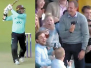 سنگاکارا نے چھکا لگاکر اسٹینڈ میں بیٹھے شائق کا موبائل فون توڑ دیا