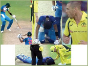 بھونیشور نے دوران بیٹنگ ساتھی پانڈیا کے ہیلمٹ پر گیند دے ماری