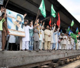 حیدرآباد پہنچنے پر اپوزیشن جماعتوں کے ٹرین مارچ کا پرتپاک استقبال