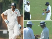 گیند کیوں تبدیل کی! روہت ڈومیسٹک میچ میں امپائر سے لڑ پڑے