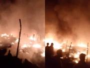 کراچی؛ سپر ہائی وے کے قریب 30 سے زائد جھگیوں میں آتشزدگی، گھریلو سامان جل کر خاکستر