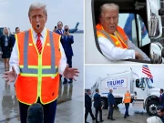 امریکی صدارتی الیکشن؛ ٹرمپ کچرا اُٹھانے والا ٹرک چلانے لگے 