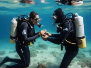 سعودی عرب میں پہلی بار زیر سمندر شادی کی تقریب