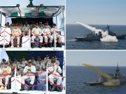 پاک سعودی مشق نسیم البحر کے دوران شمالی بحیرہ عرب میں فائر پاور کا مظاہرہ